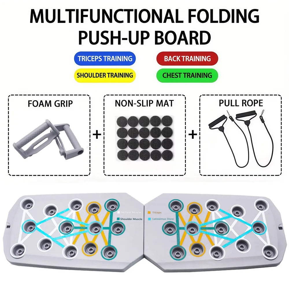 Push-up Board Set Portable Multifunctional Push-up Bar Foldable Fitness Equipment
